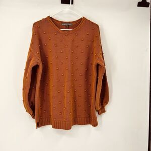 Womens M Pom Pom Sweater 3D Boho Festival Hippie